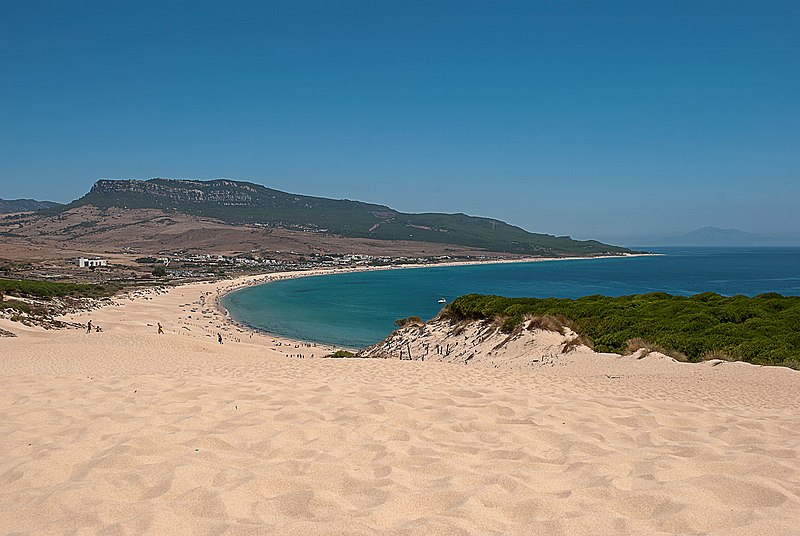 Playa de Bolonia en el Parque Natural del Estrecho (Tarifa, Cádiz).