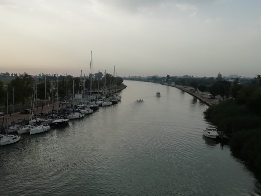 Panorámica del río Xúquer desde el puente de la Bega (Cullera)